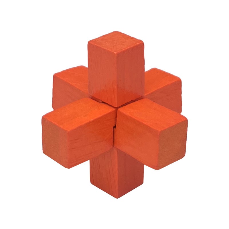 Luban Lock Kongming Lock Full Set Of Children'S Educational Toys For Primary School Students Small Mini Beech Kongming Lock Manufacturers Set - Image 1