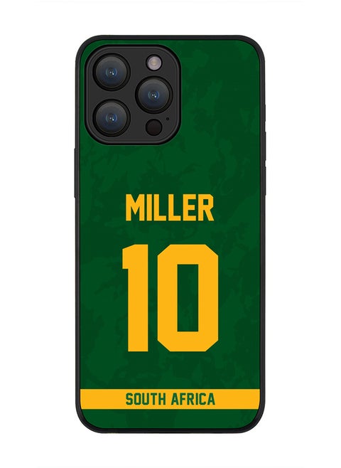 Cover for iPhone 15 Pro Max Case , Rugged Black Slim fit Soft Flexible Thin Protective Phone Cases - Player Name - AB de Villiers, Jersey Number- 17