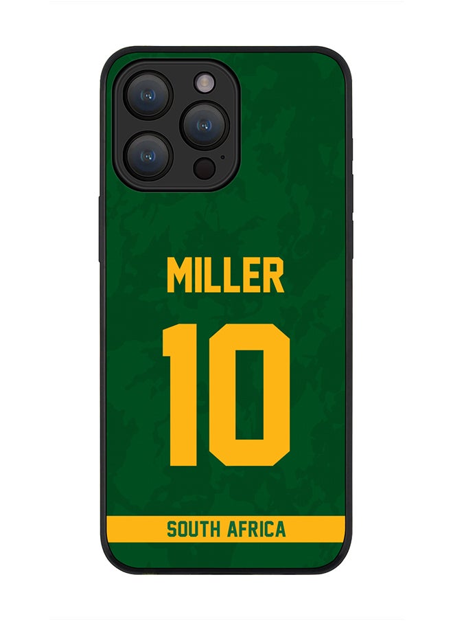 Stylizedd - Cover for iPhone 15 Pro Max Case , Rugged Black Slim fit Soft Flexible Thin Protective Phone Cases - Player Name - AB de Villiers, Jersey Number- 17 - Image 1