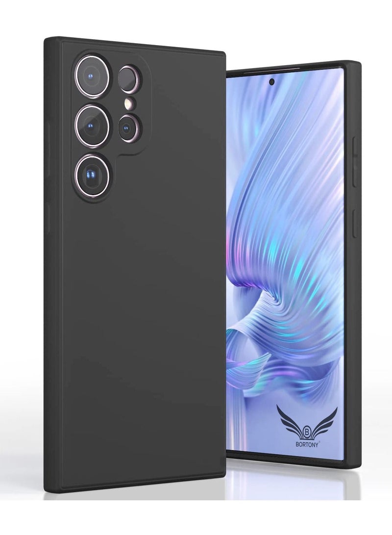 BORTONY S22 Ultra Case Liquid Silicone Silky Soft Touch Full Body Protection Shockproof Cover Case with Soft Microfiber Lining Compatible with Samsung S22 Ultra - Image 1