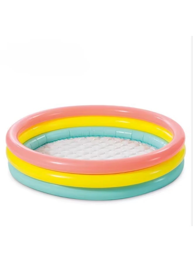 INTEX Wet Set Round Pool - Small Inflatable Swimming Pool for Toddlers, Size 86cm x 25cm. 3-Ring Colorful Pool for Kids, Model 57104. - Image 4