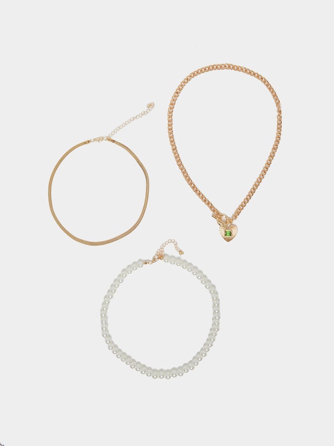 Styli Styli Layered Pearl and Chain Necklace Set  - Image 2