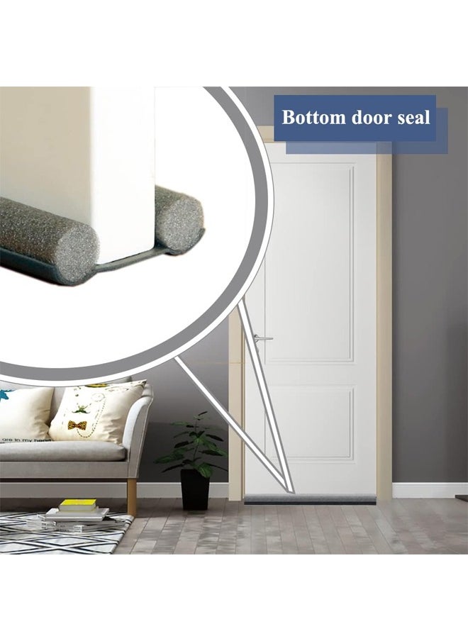 HQ-GAMING - Draught Excluder for Bottom of Door 37 Inches, Double Door Draught Excluder, Energy Saving Under Door Draft Stopper Weather Stripping Noise Blocker Window Breeze Blocker,Thicker Door Draft, Brown - Image 1
