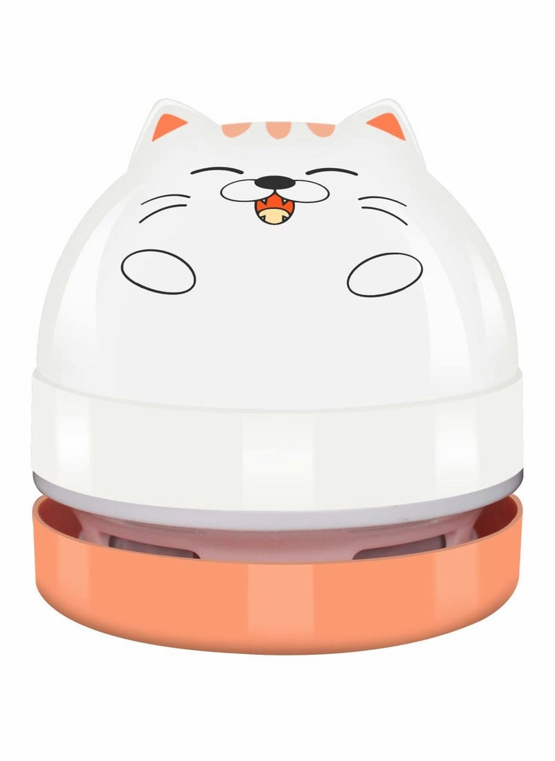 Y&D Mini Desktop Vacuum Cleaner, Portable USB Cleaner for Desk Cute Cartoon Cleaning Eraser Crumbs, Dust, Piano, Hairs, Computer, Keyboard and Car  - Image 1