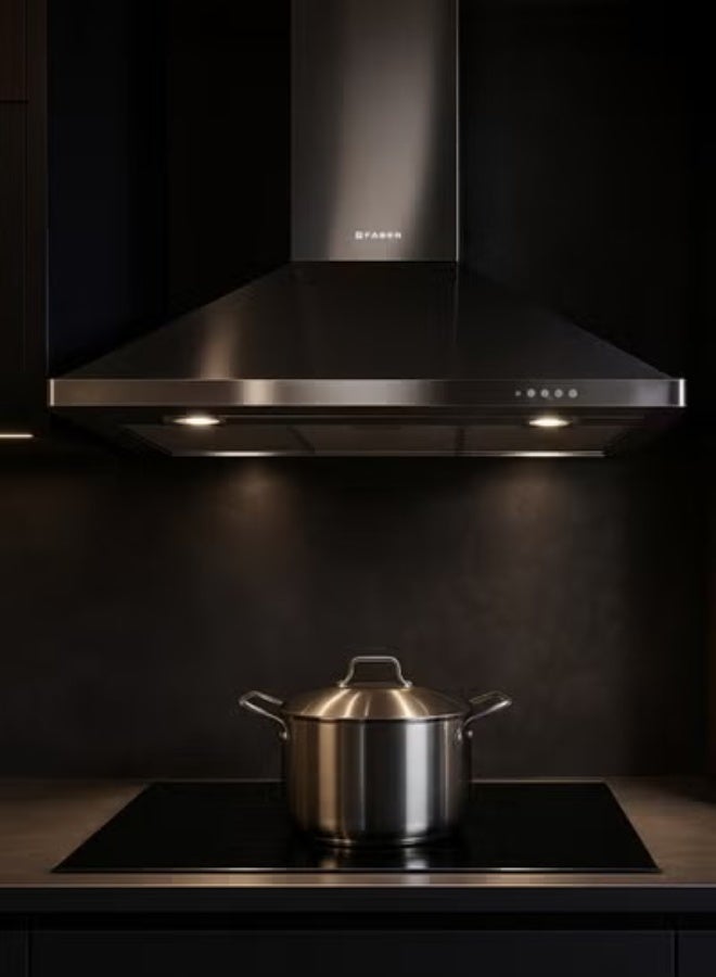 فابر Kitchen Cooker Hood, 90 cm Wall-Mount, 740 m³/h Suction Power, 3 Speed Settings + Intensive Mode, LED Lighting, Stainless Steel, STRIP SMART LED EV8 X A90/2 ( Made in Turkey ) Wall Fixed 250 W 320.0533.761 stainless _ steel - Image 5