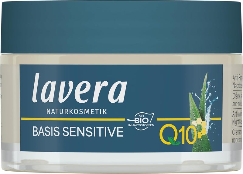 lavera AntiAgeing Night Cream Q10 Softens firms The Skin Vegan Organic Skin Care Natural Innovative Cosmetics 50ml