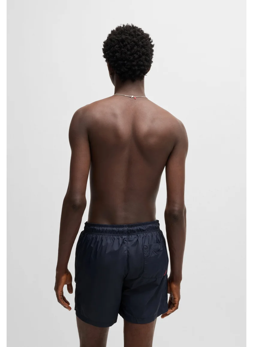 HUGO Fully lined swim shorts with contrast logo