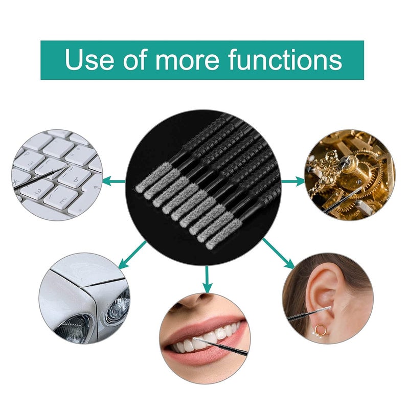 Dming 200PCS Micro Applicators Brushes Mini Cotton Swabs Remove Grafted Eyelash Glue Dedicated Brush Disposable Microswabs for Eyelash Extensions Make up and Lash Clean and Personal Care (Black) - Image 5