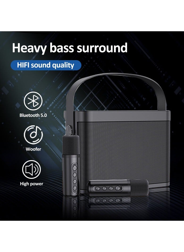 SU.YOSD YS-219 Karaoke Machine with 2 Wireless Microphones Portable Speaker - Image 2