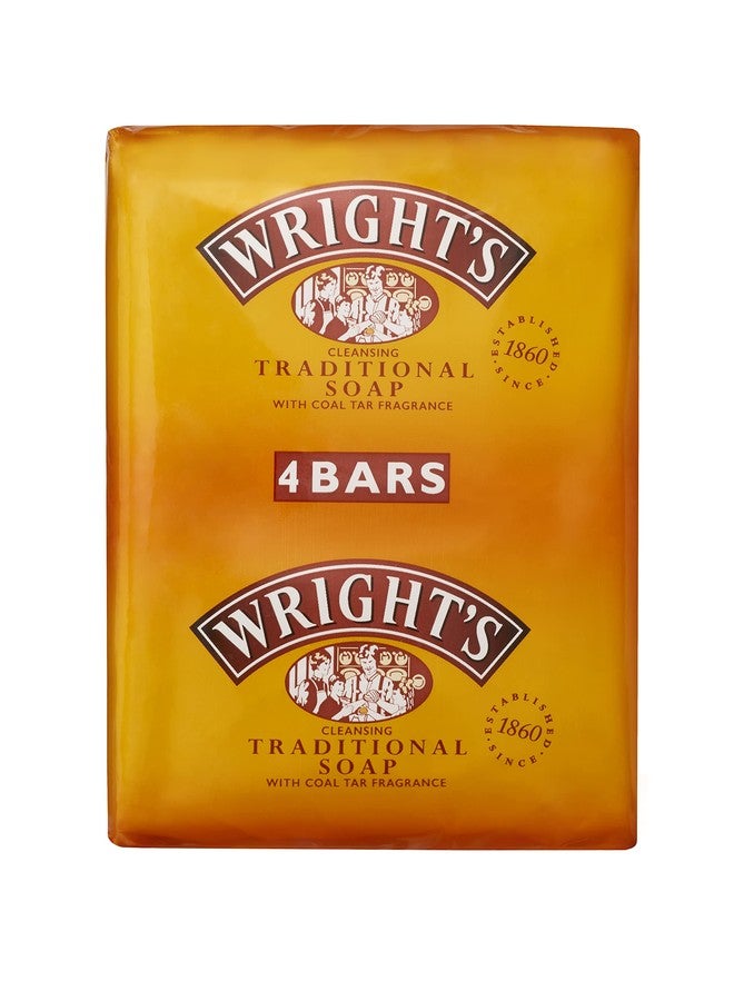 Wright's صابون قطران الفحم من رايت 4 عبوات - Image 1