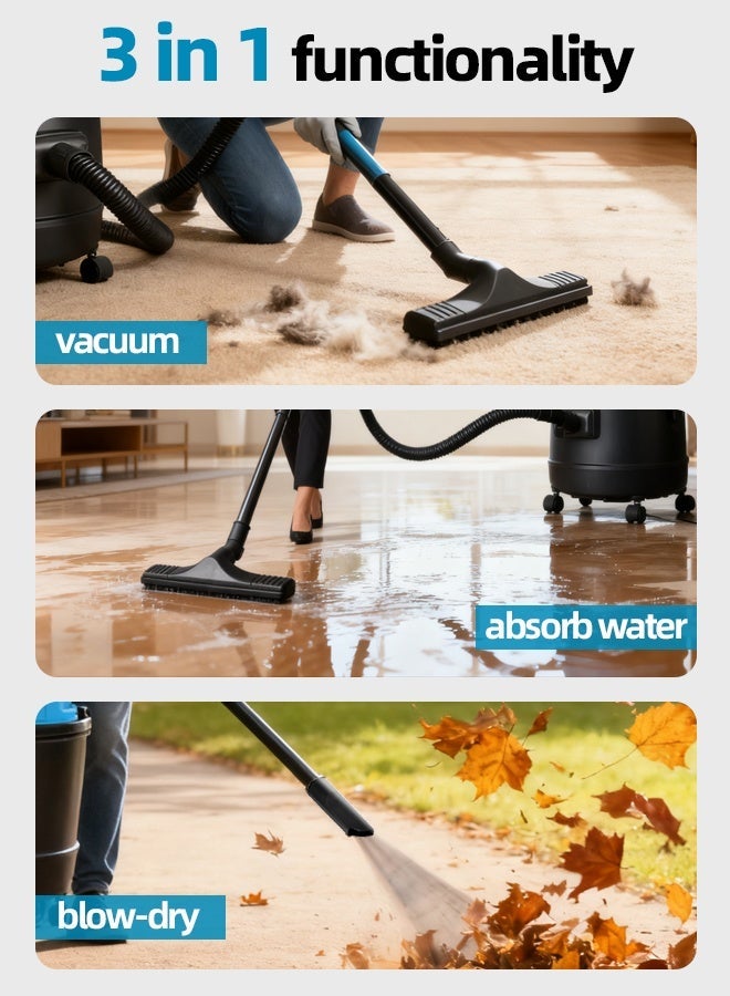 ALongDeng 1500W Wet Dry Vacuum Cleaner 7.5L Shop Vac with Powerful Suction Compact Small Shop Vacuum Wet and Dry for Industrial and Home Use - Image 2