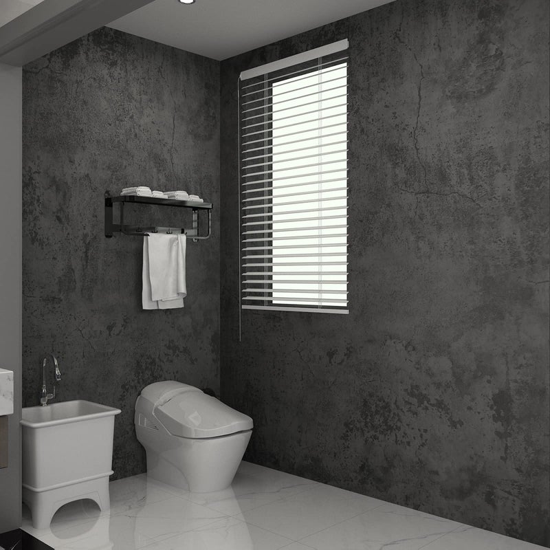3yecao 31"Ã—354" Extra Wide Thick Blue Grey Black Concrete Wallpaper Peel and Stick 3D Vinyl Textured Faux Concrete Contact Paper Gray Waterproof Cement Wall Sticker for Bedroom Bathroom Living Room - Image 5