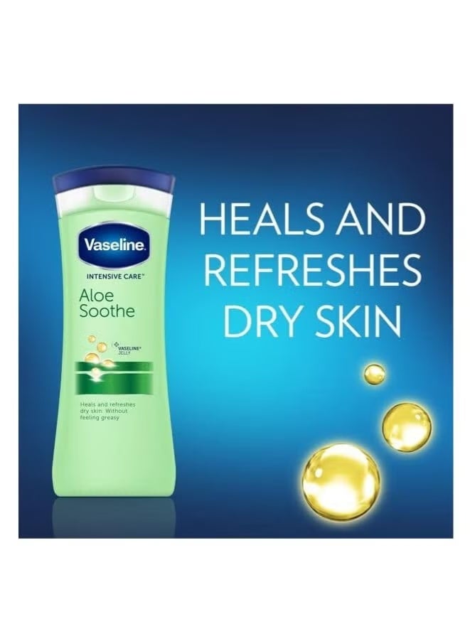 Vaseline Intensive Care Lotion for Dry Skin Aloe Soothe 200ml | New & Latest Formula | Deep Moisturization & Skin Repair | With Vaseline Jelly | Unisex Body Lotion - Image 2