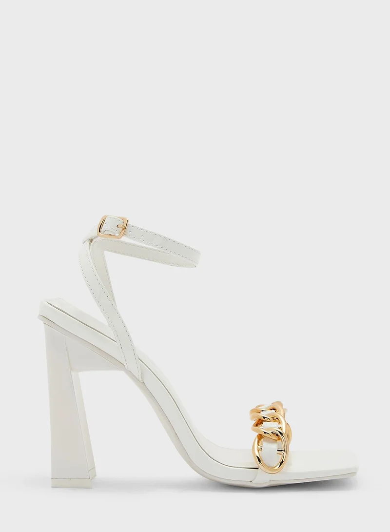 PUBLIC DESIRE Rae Wide Fit High Heel Sandals
