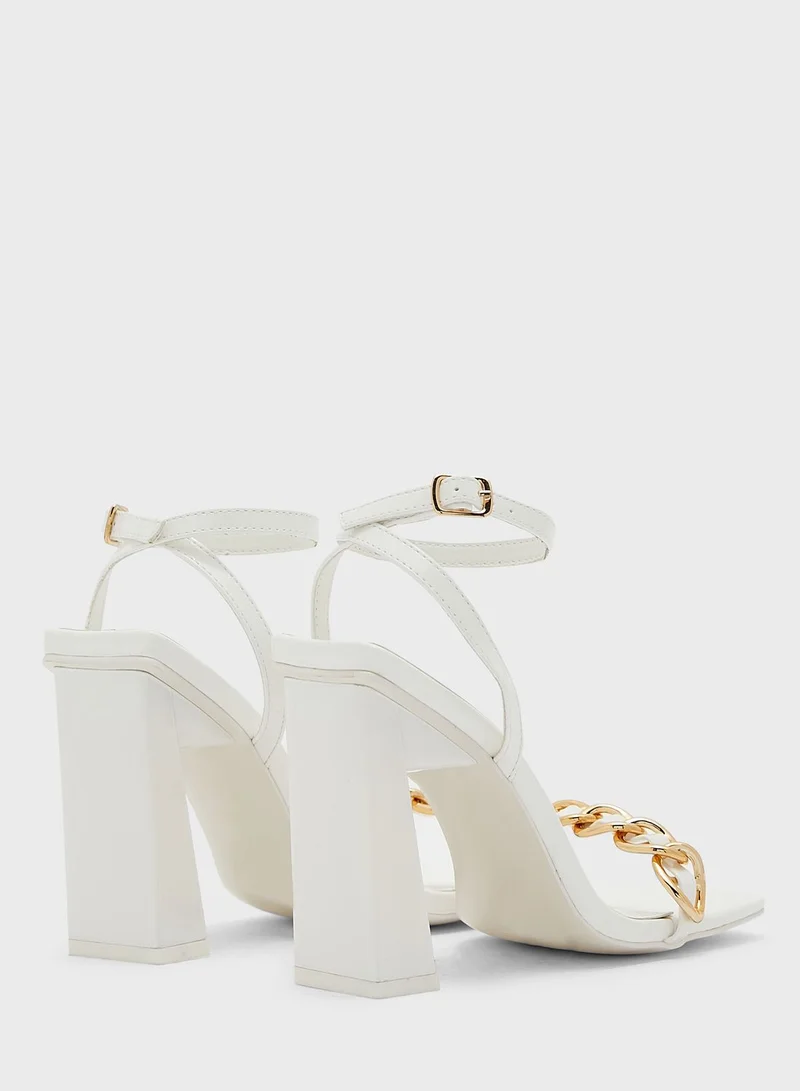 PUBLIC DESIRE Rae Wide Fit High Heel Sandals