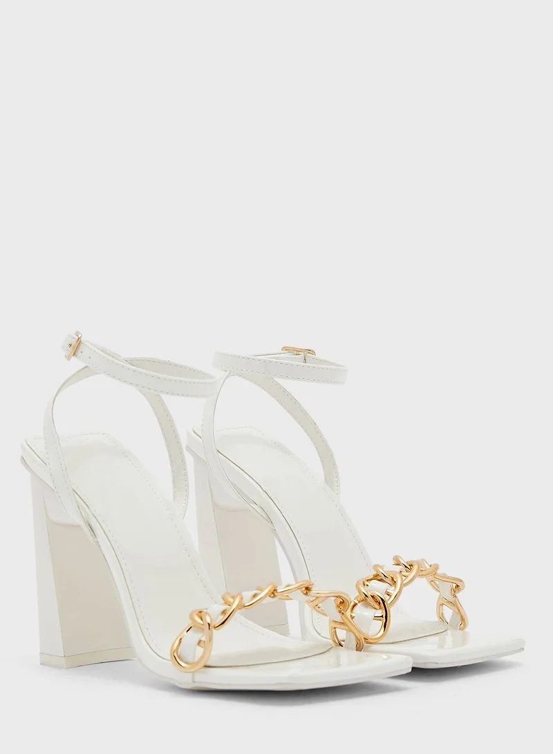 PUBLIC DESIRE Rae Wide Fit High Heel Sandals