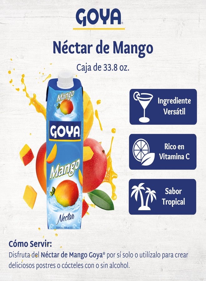 Goya Peach Nectar Juice, Pack of 2 (33.8 oz Bottles) Sweet and Juicy Tropical Drink, Perfect for Smoothies, Cocktails, Mocktails and Everyday Refreshment - Image 4