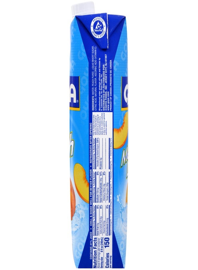 Goya Peach Nectar Juice, Pack of 2 (33.8 oz Bottles) Sweet and Juicy Tropical Drink, Perfect for Smoothies, Cocktails, Mocktails and Everyday Refreshment - Image 2