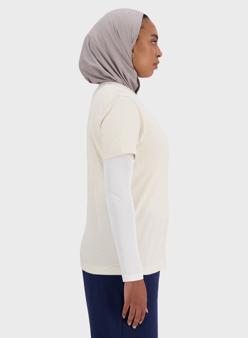 New Balance Jersey Stacked Logo T-Shirt - Image 4