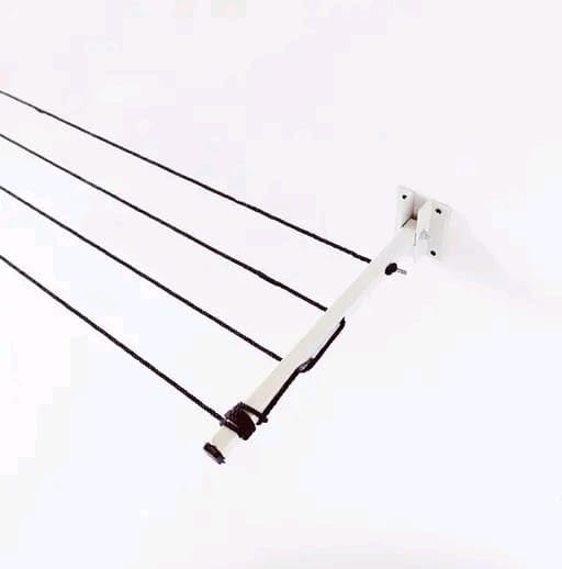 Shivansh Collection Metal Heavy Duty Wall Mounted Foldable Easy Pull and Foldable Dry Cloth Drying Stand for Balcony Room Hanger Rack Multicolor - Image 3