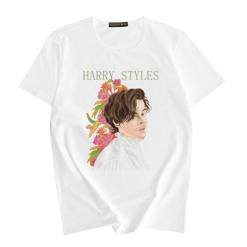 Cross-border supply T-shirt cartoon printed T-shirt women's short-sleeved women's clothing - Image 1