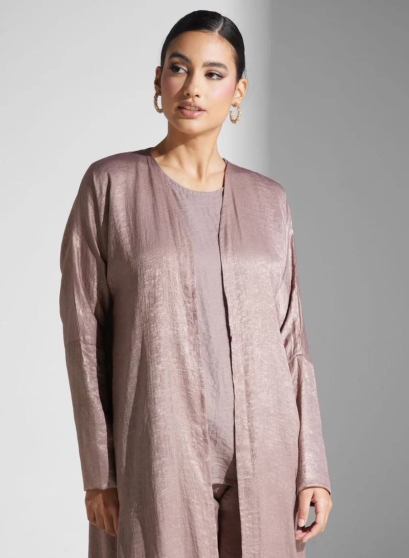 hayas closet Front Slit Abaya