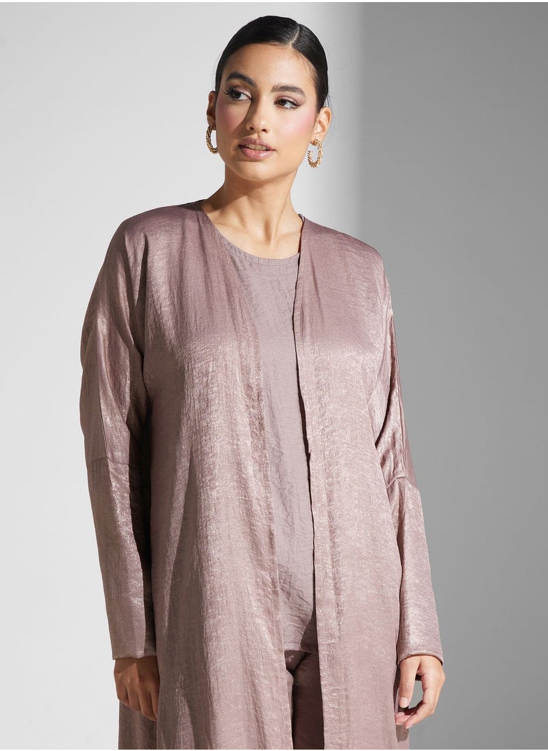 hayas closet Front Slit Abaya  - Image 3