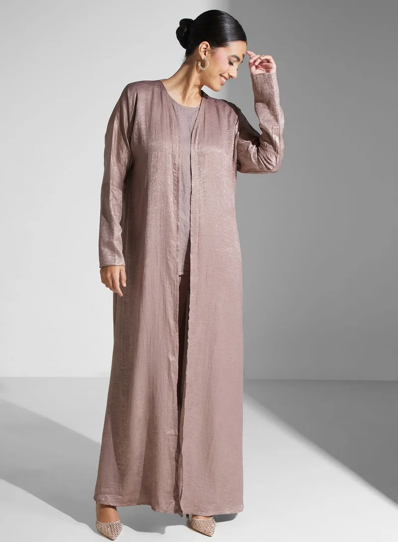 hayas closet Front Slit Abaya