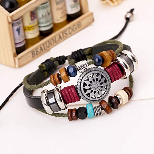 Trenro Women Lady Bohemia Wind Beaded Multilayer Hand Woven Bracelet Jewelry - Image 3