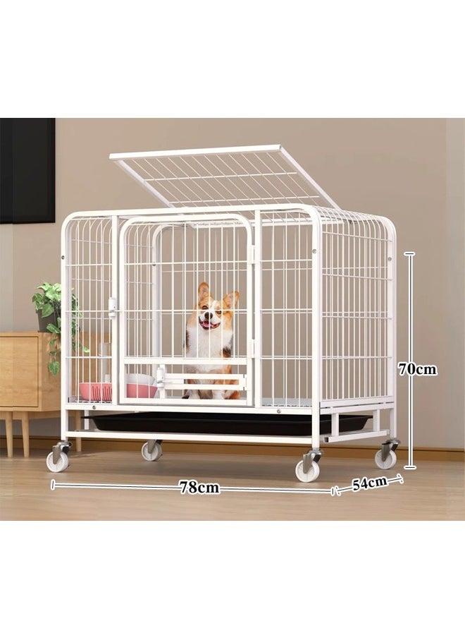 NKX Thickened Medium-Sized Dog House Metal Pet Cage with Wheels and Removable Tray  - Image 2