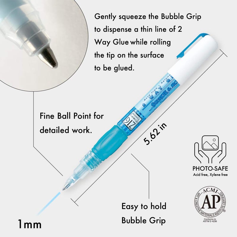 Zig MSB10M1P Memory System Two Way Glue Pen, Carded, Squeeze and Roll - Image 1