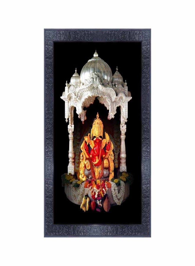 pnf Shree Siddhivinayak Ganapati Mumbai Religious Wood Photo Frames with Acrylic Sheet (Glass) for Worship/Pooja 90113(10 * 14inch,Multicolour,Synthetic) - Image 1