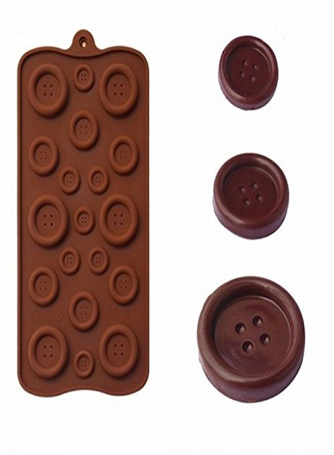 Cake Decor 19 Cavity Buttons Shape Silicone Chocolate Mould - Image 2