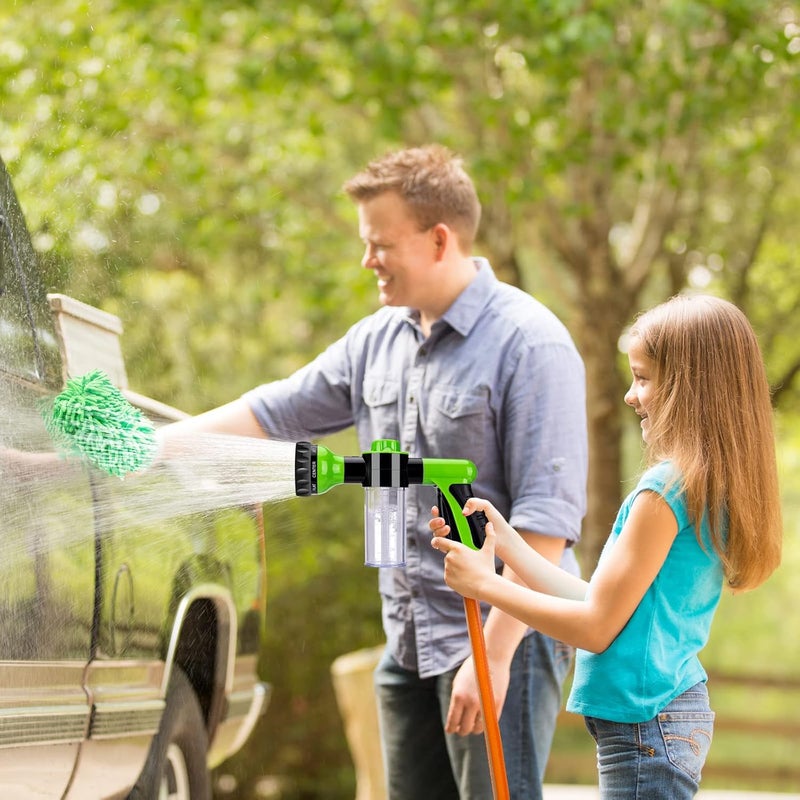 StaiBC Garden Hose Nozzle, 8-Way Spray Pattern with Soap Dispenser, ABS Plastic, Needle Valve, Garden Hose Accessory - Image 2