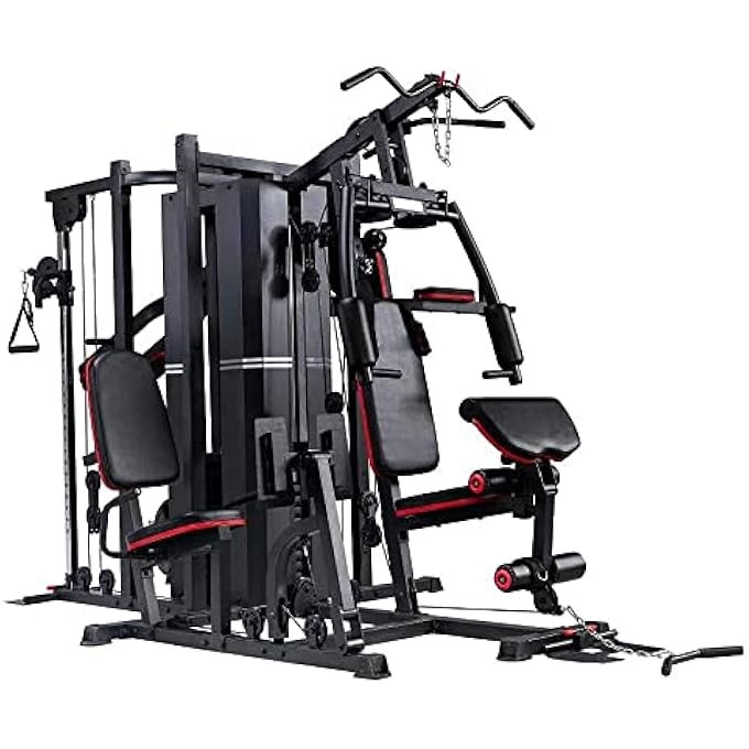 rayihni 5 Station Home Gym Strength Training Equipment With 145 Kgs Weight Stack-Mf-9954-4 - Image 4