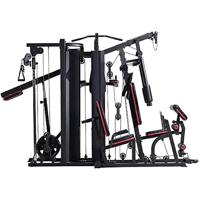 rayihni 5 Station Home Gym Strength Training Equipment With 145 Kgs Weight Stack-Mf-9954-4 - Image 5
