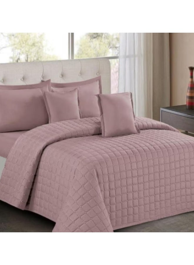 Twin size bed sheet set, 4 pieces – 170x230cm duvet cover with 140x200+30cm fitted sheet, elegant design that gives your room a touch of luxury - Image 1