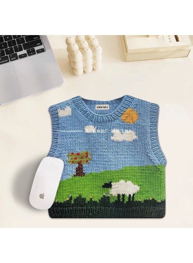 Cute Sweater Printed Mousepad Portable Office Desk Mat High Aesthetic Value Computer Table Pad Home Use Office Dormitory-Color:Diatom Mud Material "28x 28cm" X0.25 Thick-Pattern:Tree-mouse Pad  - Image 2