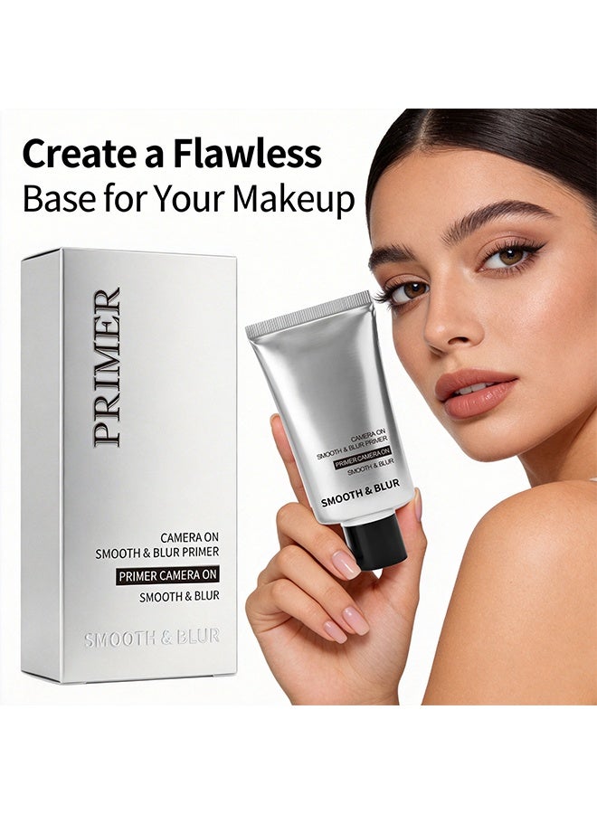 Primer, Camera On Smooth & Blur Primer, Mattifying Skin Smoothing Base for Pore Minimizing & Long-Lasting Makeup - Image 2