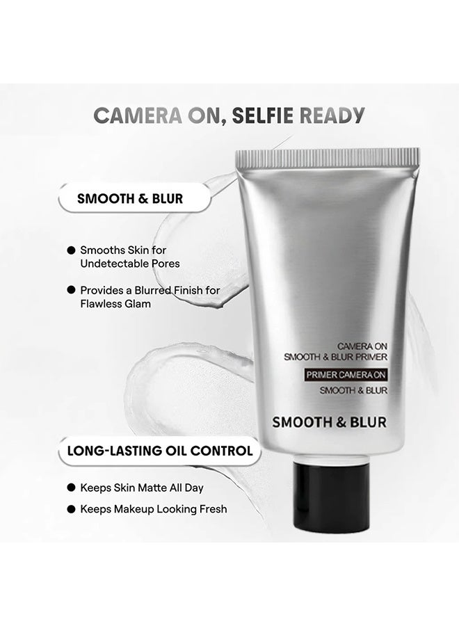 Primer, Camera On Smooth & Blur Primer, Mattifying Skin Smoothing Base for Pore Minimizing & Long-Lasting Makeup - Image 4