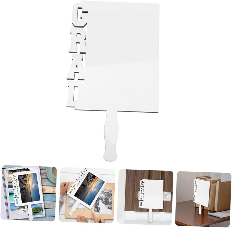 Sublimation Graduation Photo Frame 150x258mm White Fan Shape DIY Blank Tabletop Sign Grad Decor Heat Transfer Picture Plaque for Graduation Present - Image 5