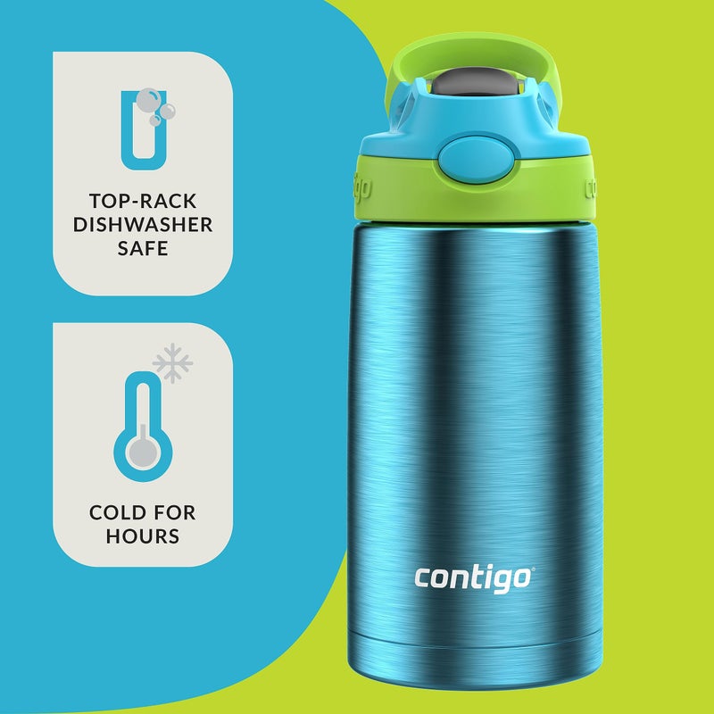 Contigo Aubrey Leak-Proof Spill-Proof Insulated Stainless Steel Water Bottle, 13 Oz. - Image 4