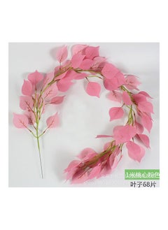Generic Artificial Hanging Leaf Vine Pink 1meter 