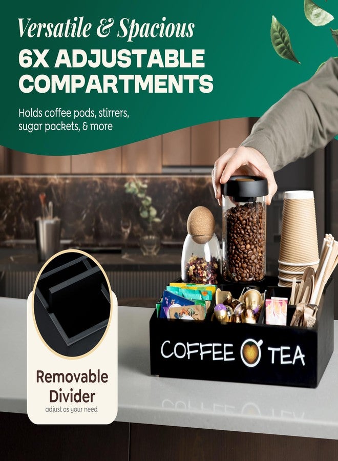 Vinvoli Coffee Station Organizer - Premium 2025 All-in-One Coffee Bar & Tea Organizer for Bar Accessories, Tea Storage, and Decor - Image 2