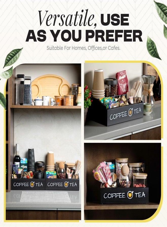Vinvoli Coffee Station Organizer - Premium 2025 All-in-One Coffee Bar & Tea Organizer for Bar Accessories, Tea Storage, and Decor - Image 3