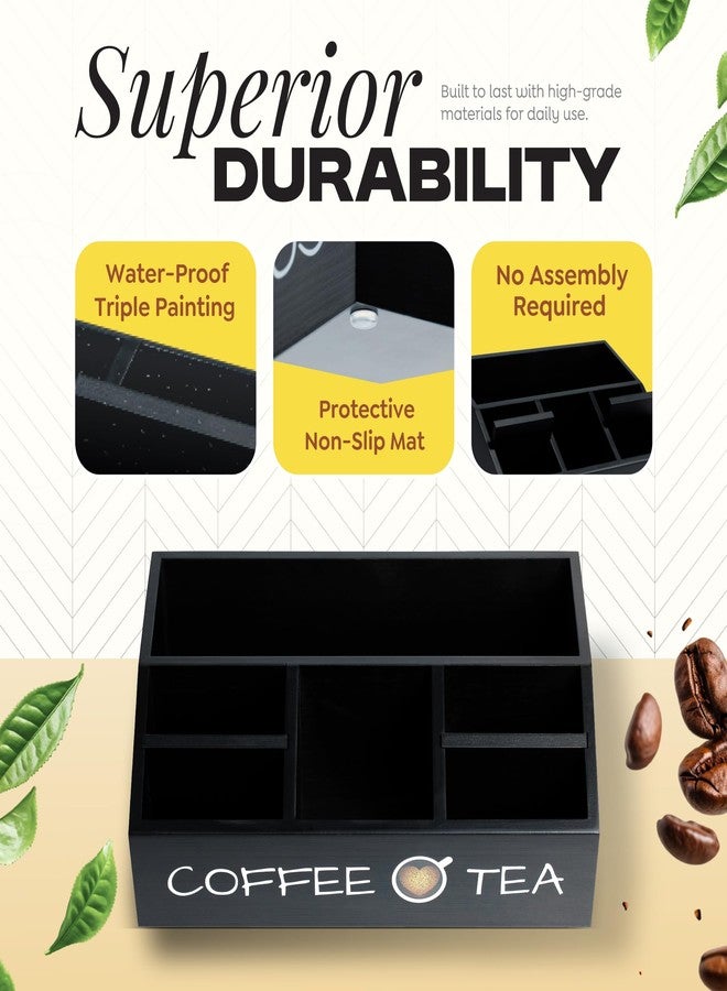 Vinvoli Coffee Station Organizer - Premium 2025 All-in-One Coffee Bar & Tea Organizer for Bar Accessories, Tea Storage, and Decor - Image 5