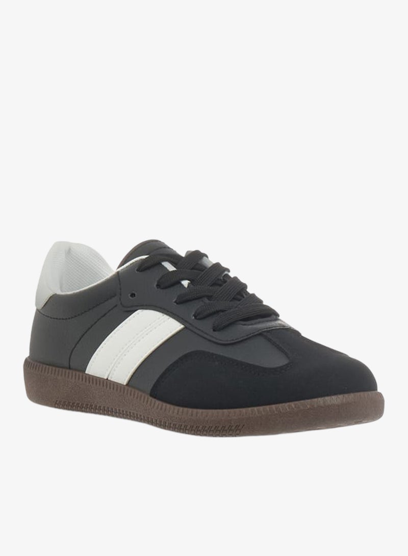 Dash Panelled Low Ankle Sneakers with Lace-Up Closure - Image 3
