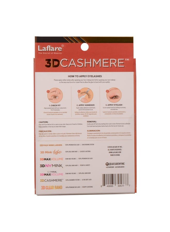Laflare رموش 5 أزواج عيون قطة خفيفة الوزن طبيعية 3D كشمير ناعمة طويلة تمديد رموش حزمة مصنوعة يدويًا فاخرة الحجم رموش مزيفة رقيقة (CF102) - Image 4