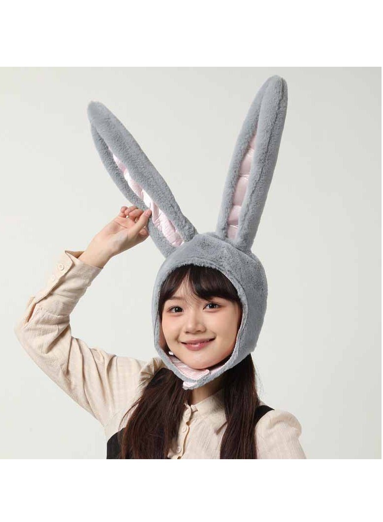 Cute Plush Fun Bunny Ears Hood Women Costume Hats - Image 2