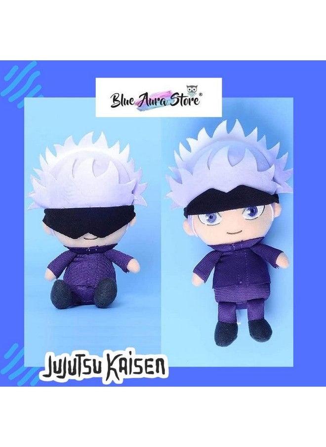 Blue Aura - Jujutsu Kaisen Plushies Jujutsu Plush Gojo Satoru Soft Toy Height 20Cm Bed Couch Room Decor Collectible (Gojo Satoru Mask) - Image 1